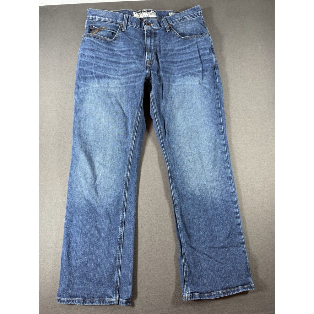 Ariat M4 Relaxed Boot Cut Jeans Mens 34x30 Blue Legacy Stretch Denim Western